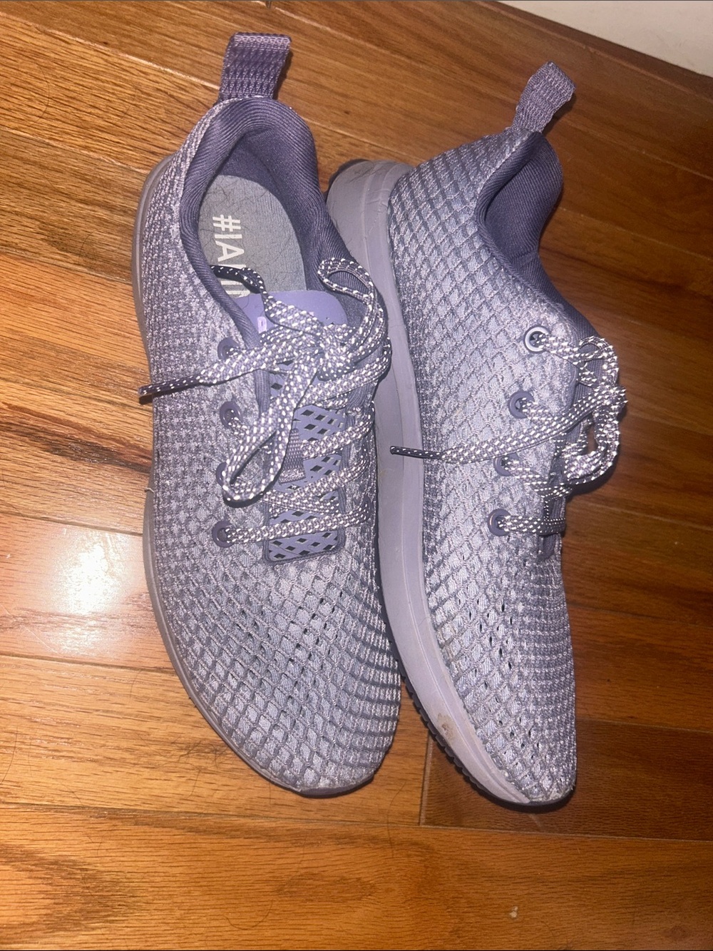 NOBULL Lavender Knit Athletic Sneakers with Lace-Up